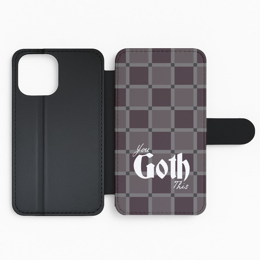 You Goth This Tartan Flip Phone Case