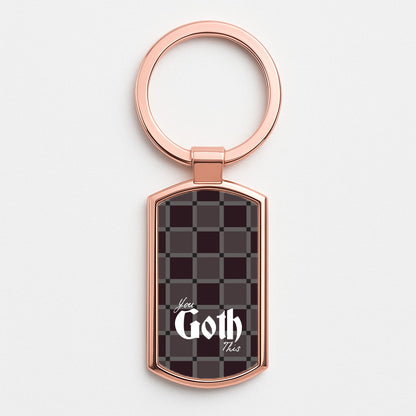 You Goth This Tartan Rose Gold Keyring
