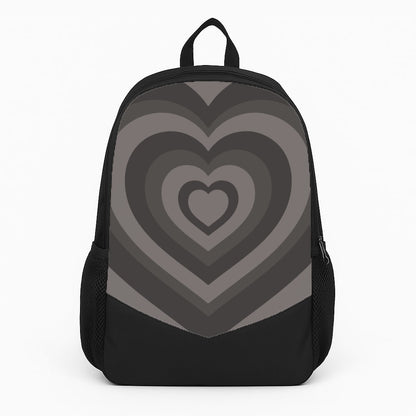 Abstract Black Heart Large Backpack
