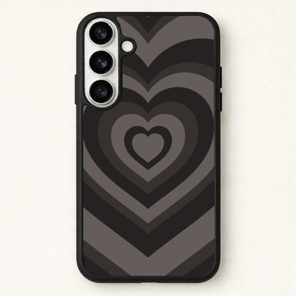 Abstract Black Heart Phone Case for Galaxy S26