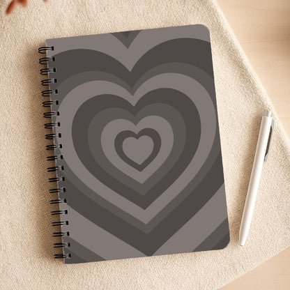 Abstract Black Heart Notepad