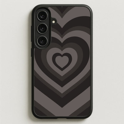 Abstract Black Heart Phone Case for Galaxy S25FE