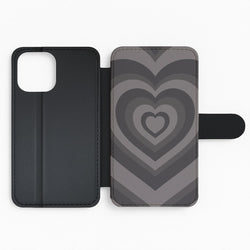 Abstract Black Heart Flip Phone Case