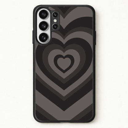 Abstract Black Heart Phone Case for Galaxy S26 Ultra