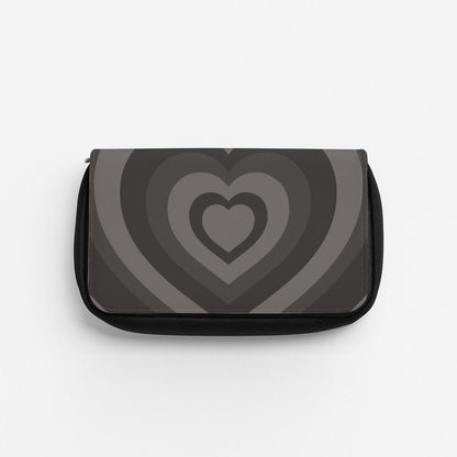 Abstract Black Heart Pencil Case