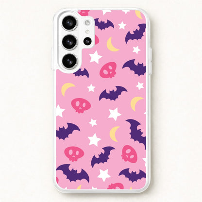 Skull, Bats And Stars Pattern Phone Case for Galaxy S26 Ultra