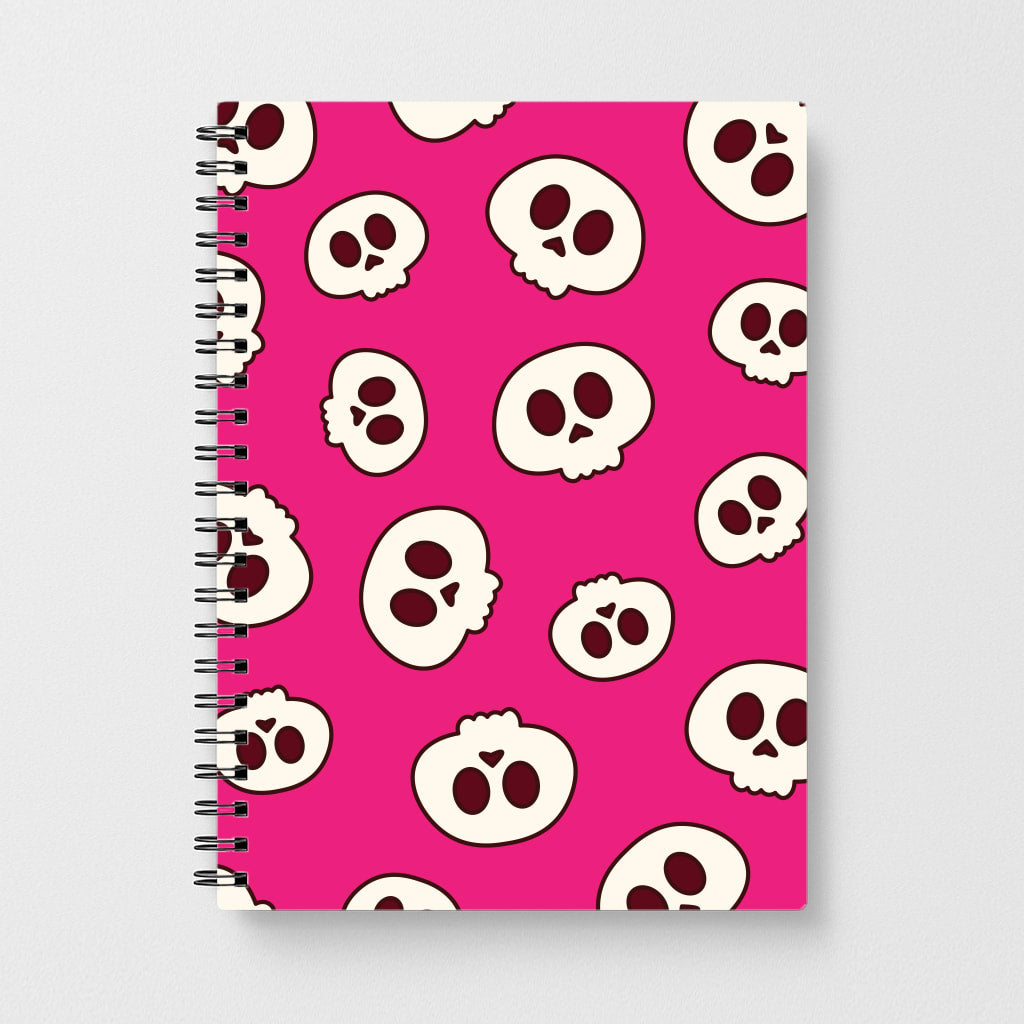 Pink Skulls Pattern Notebook