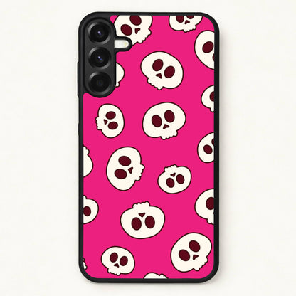 Pink Skulls Pattern Phone Case for Galaxy A17