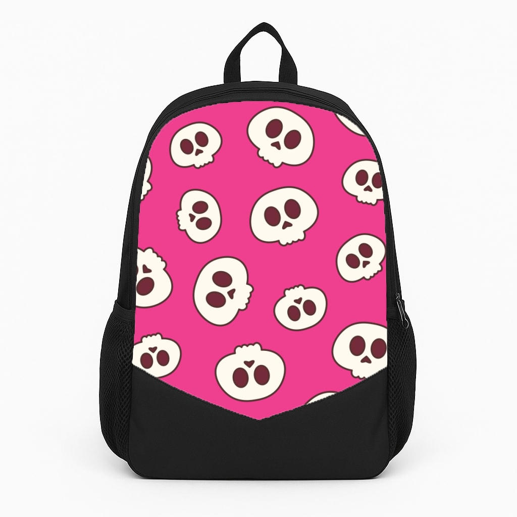 Pink Skulls Pattern Backpack