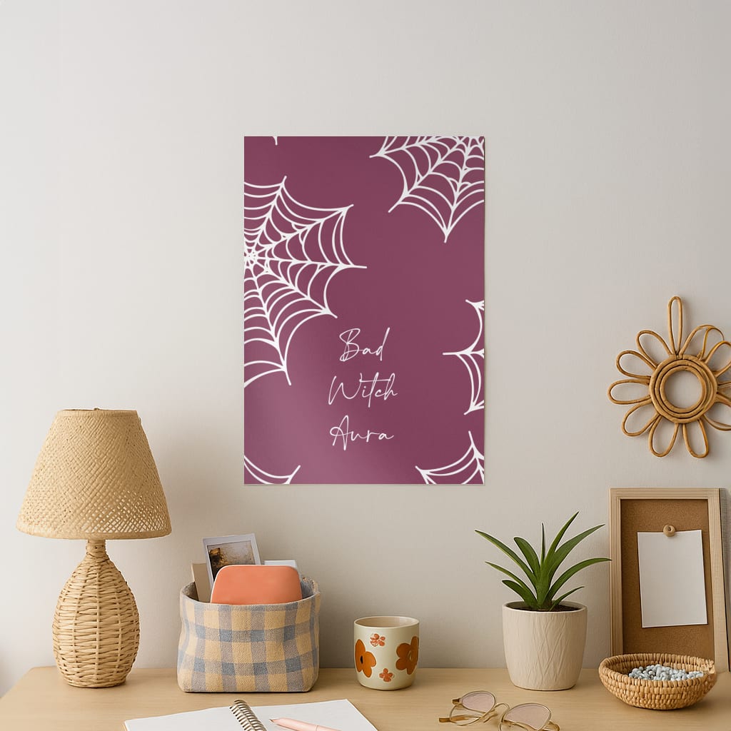Bad Witch Aura Spider Webs Art Print