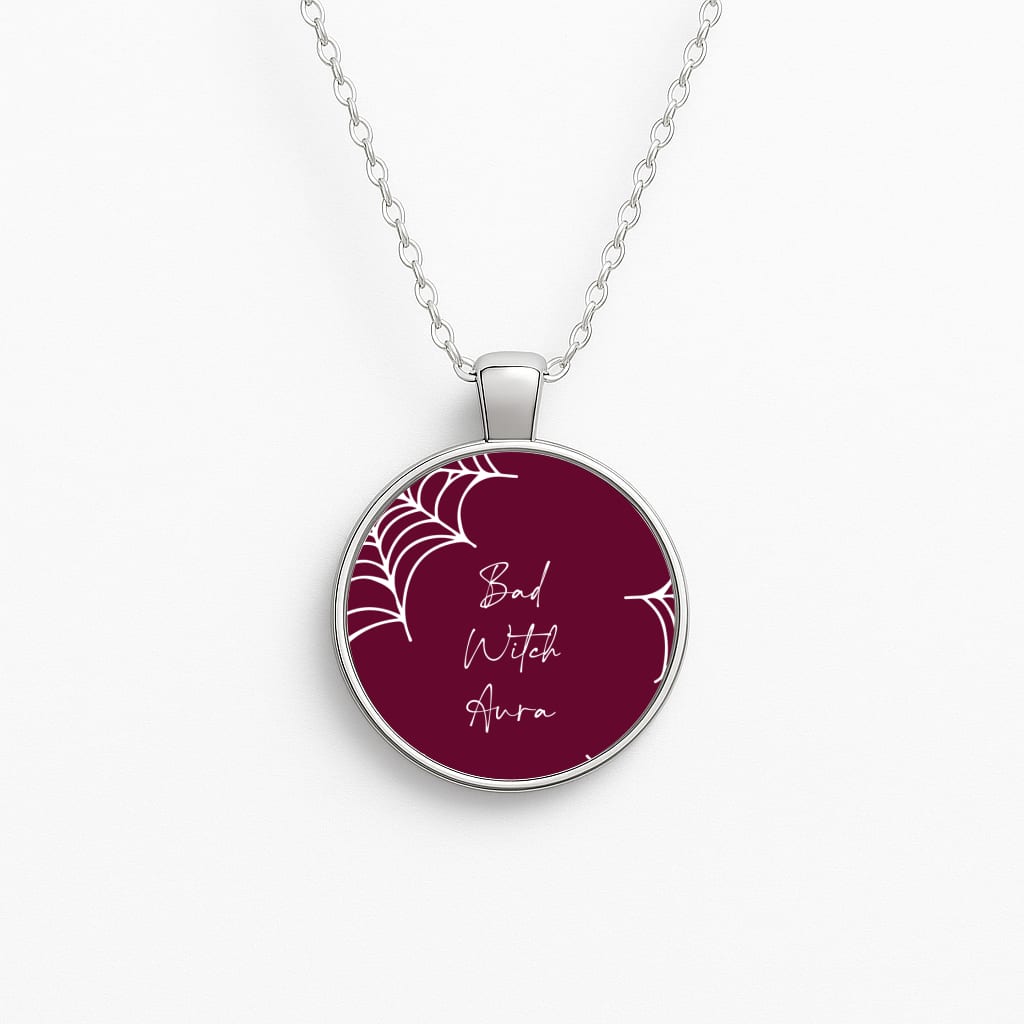 Bad Witch Aura Spider Webs Necklace