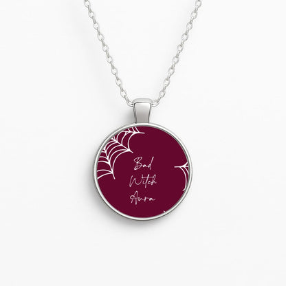 Bad Witch Aura Spider Webs Necklace