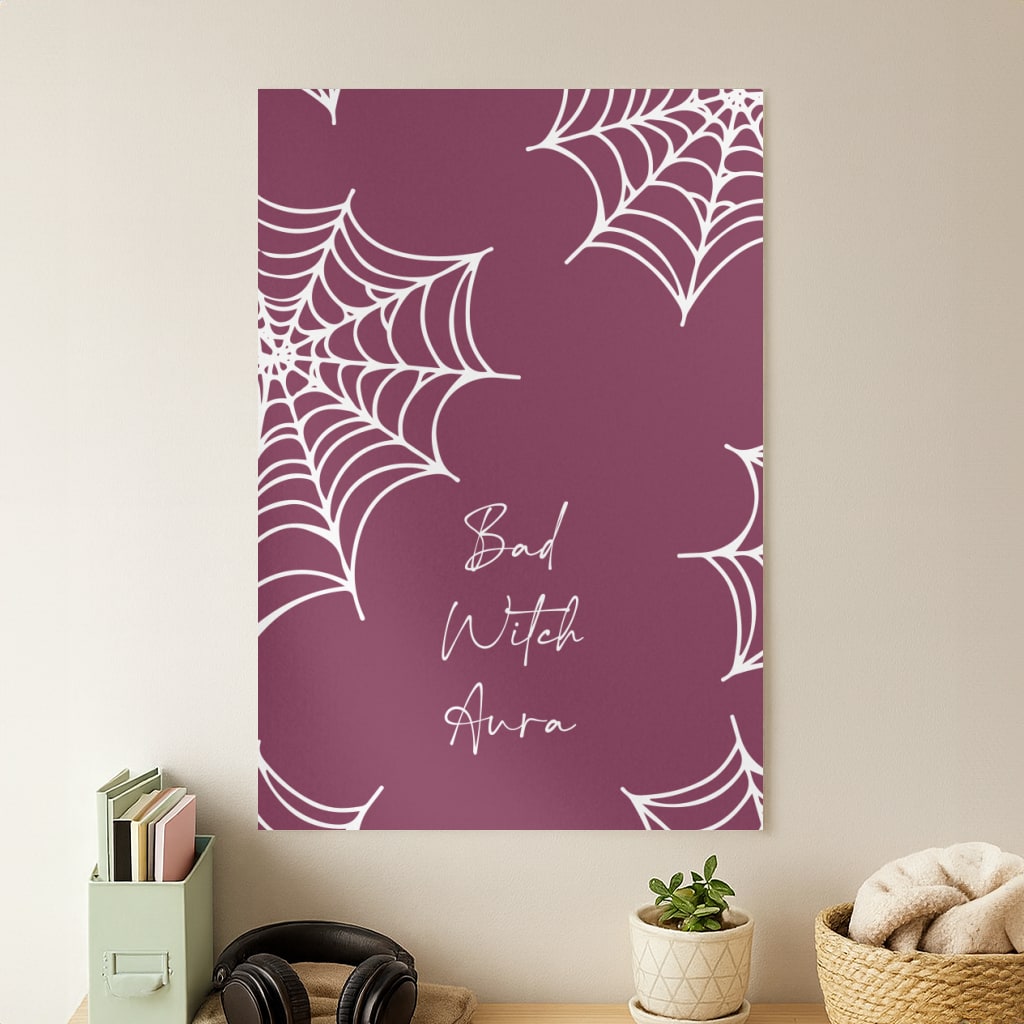 Bad Witch Aura Spider Webs Poster