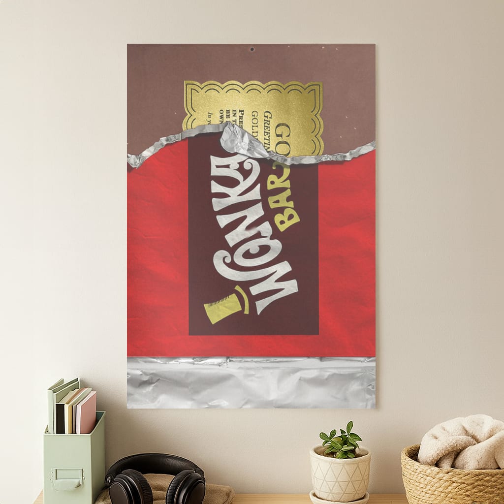 Wonka Bar Golden Ticket Poster