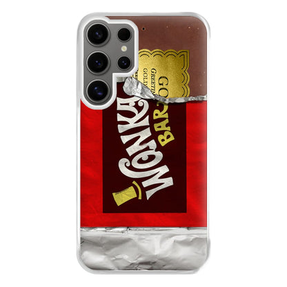 Wonka Bar Golden Ticket Phone Case for Galaxy S24 Ultra