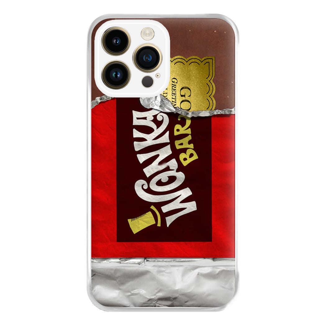 Wonka Bar Golden Ticket Phone Case for iPhone 14 Pro Max