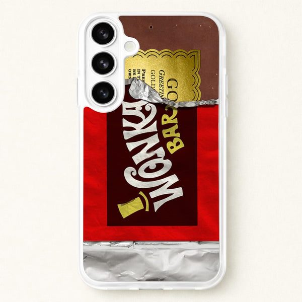Wonka Bar Golden Ticket Phone Case for Galaxy S26