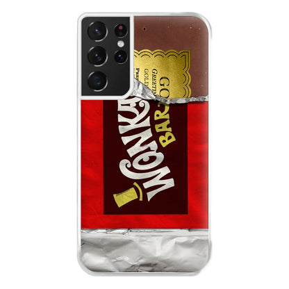 Wonka Bar Golden Ticket Phone Case for Galaxy S21 Ultra