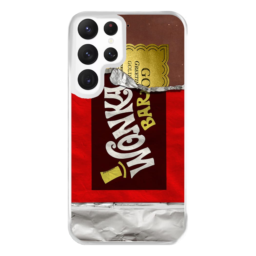 Wonka Bar Golden Ticket Phone Case for Galaxy S22 Ultra