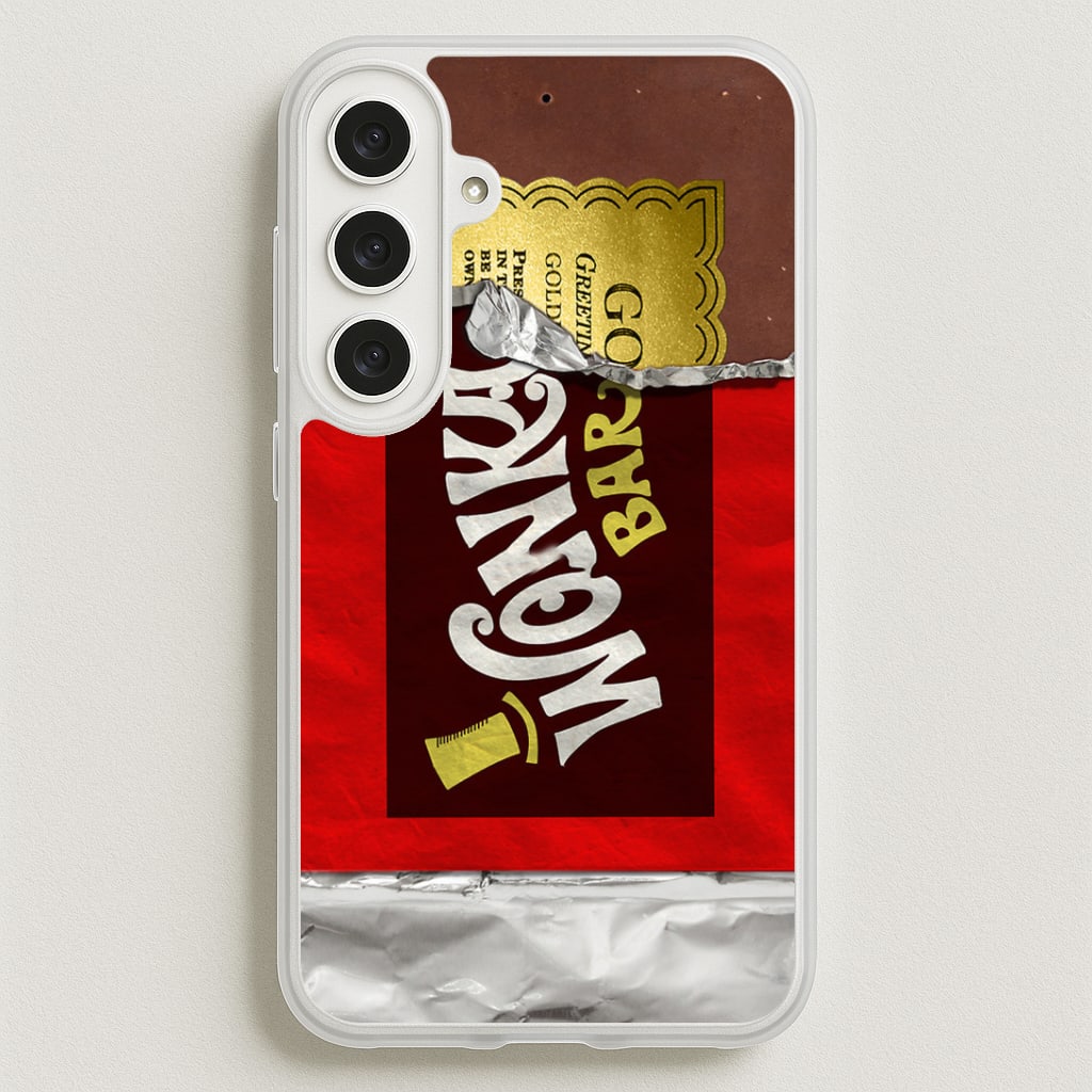 Wonka Bar Golden Ticket Phone Case for Galaxy S25FE