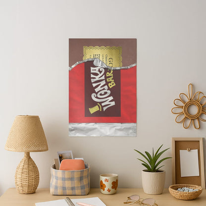 Wonka Bar Golden Ticket Art Print