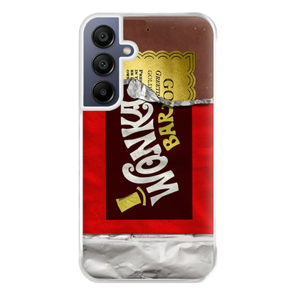 Wonka Bar Golden Ticket Phone Case for Galaxy A16