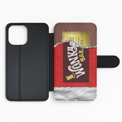 Wonka Bar Golden Ticket Flip Phone Case
