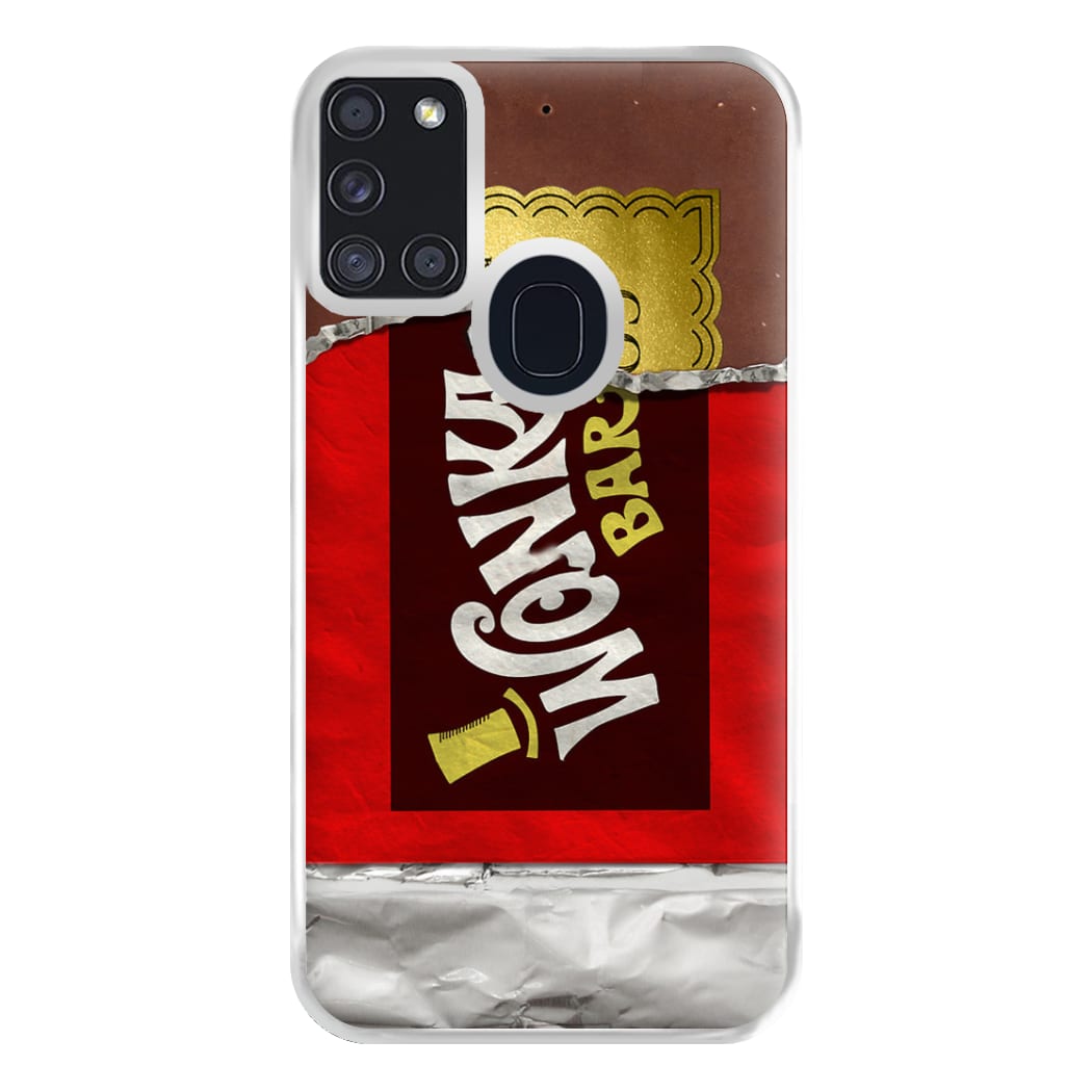 Wonka Bar Golden Ticket Phone Case for Galaxy A21s