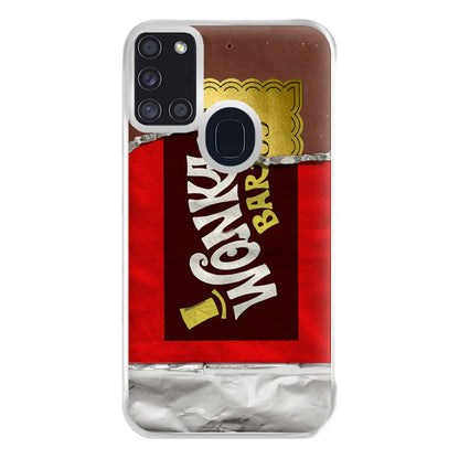 Wonka Bar Golden Ticket Phone Case for Galaxy A21s