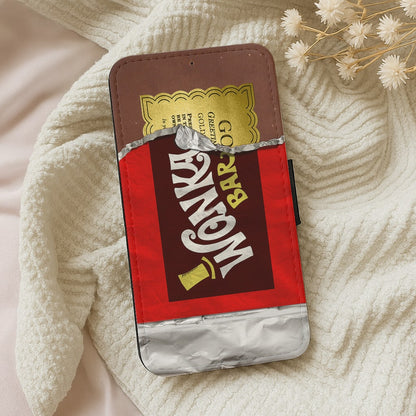 Wonka Bar Golden Ticket Wallet Phone Case