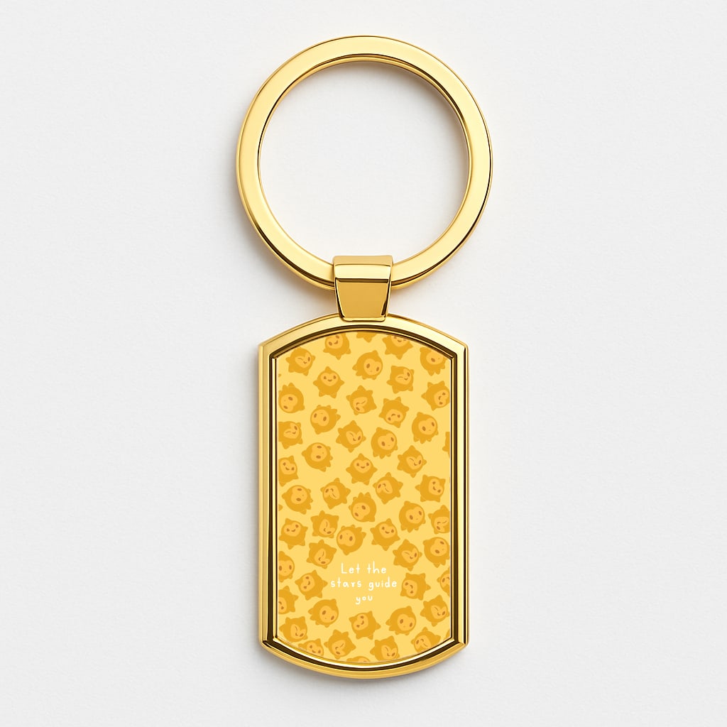 Star Pattern - Wish Gold Keyring