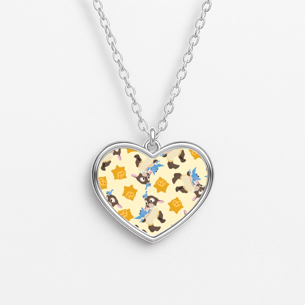 Wish Pattern Heart Necklace