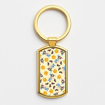 Wish Pattern Gold Keyring