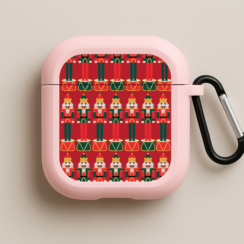 Nutcracker - Christmas Patterns Pink AirPods Case
