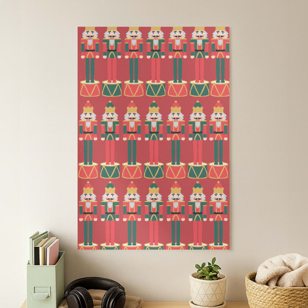 Nutcracker - Christmas Patterns Poster