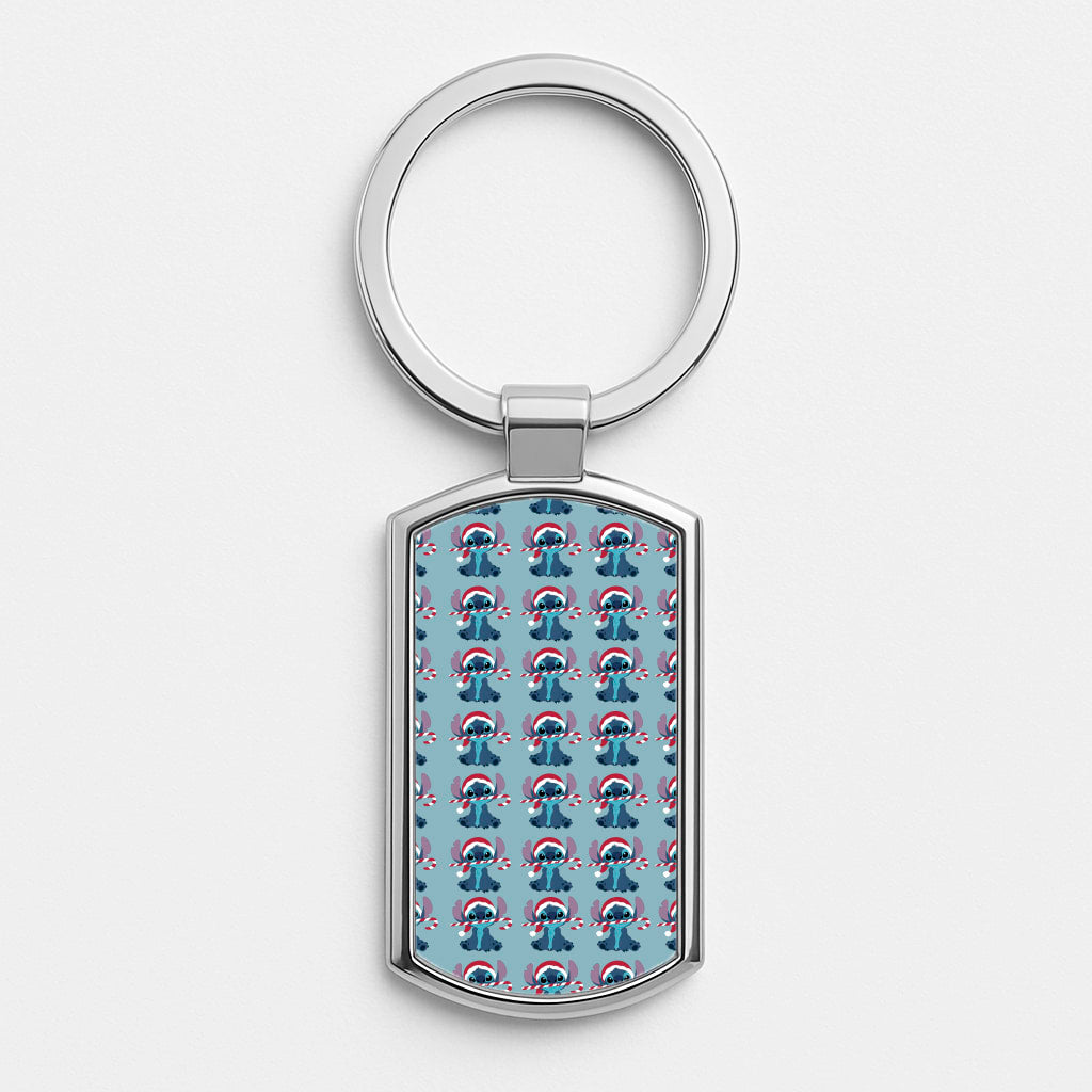 Stitch - Christmas Patterns Luxury Keyring