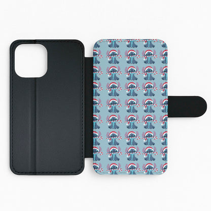 Stitch - Christmas Patterns Flip / Wallet Phone Case