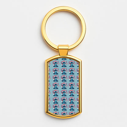 Stitch - Christmas Patterns Luxury Keyring
