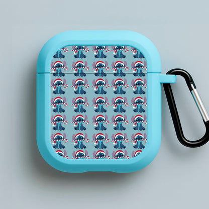 Stitch - Christmas Patterns Blue AirPods Case