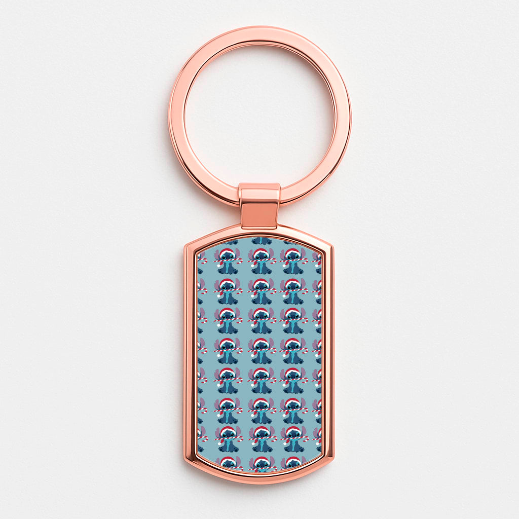 Stitch - Christmas Patterns Luxury Keyring