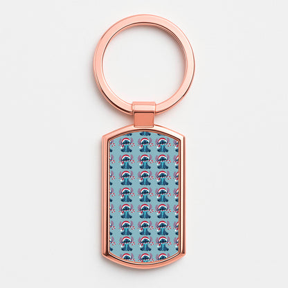 Stitch - Christmas Patterns Luxury Keyring