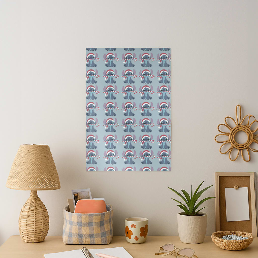 Stitch - Christmas Patterns Art Print