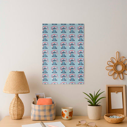 Stitch - Christmas Patterns Art Print