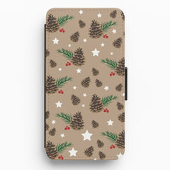 Acorn - Christmas Patterns Flip / Wallet Phone Case