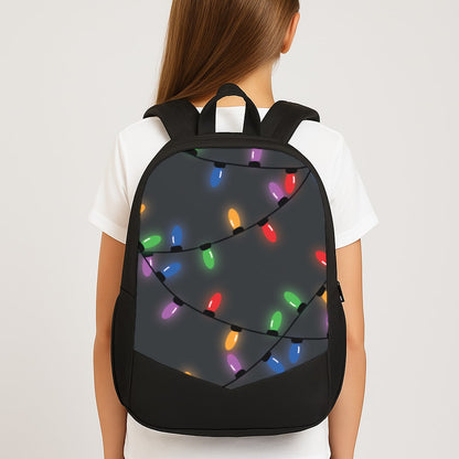 Rainbow Lights - Christmas Patterns Large School Bag
