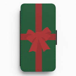 Xmas Bow - Christmas Patterns Flip / Wallet Phone Case