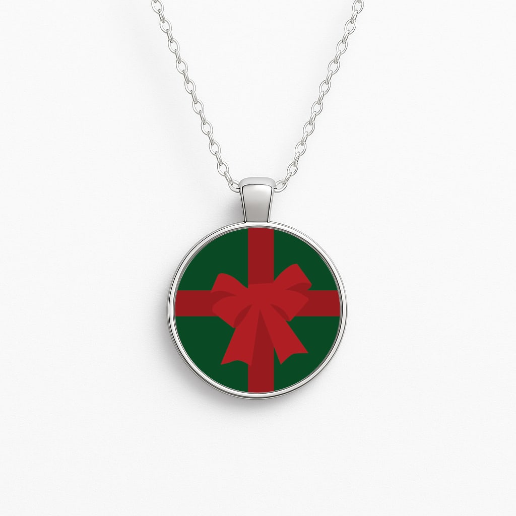 Xmas Bow - Christmas Patterns Necklace