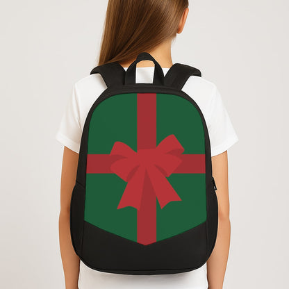 Xmas Bow - Christmas Patterns Large School Bag
