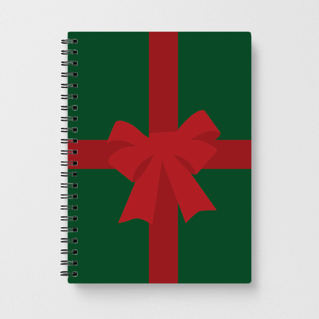 Xmas Bow - Christmas Patterns Notebook