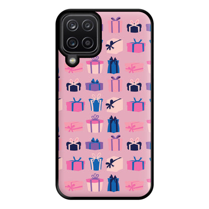 Pink Presents - Christmas Patterns Phone Case for Galaxy A12